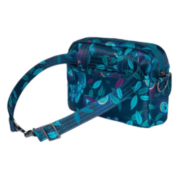 Lug Switch & Peekaboo Set Peacock Multi Crossbody Bag RFID Detachable Pouch Blue - Picture 9 of 16